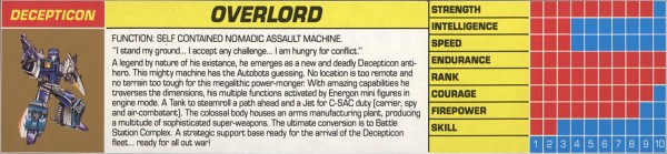 Transformers Tech Spec: Overlord