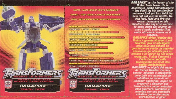 Transformers Tech Spec: Railspike