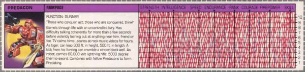 Transformers Tech Spec: Rampage