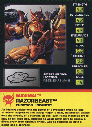 Transformers Tech Spec: Razorbeast