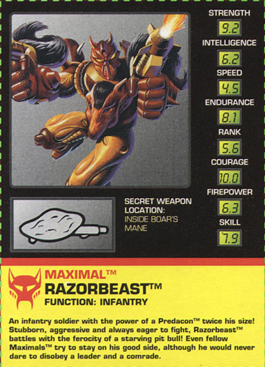 Transformers Tech Spec: Razorbeast