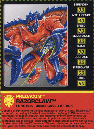 Transformers Tech Spec: Razorclaw
