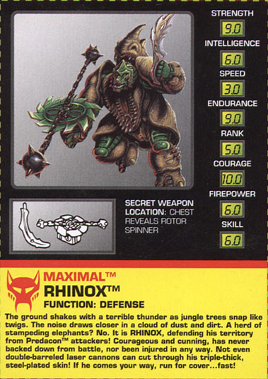 Transformers Tech Spec: Rhinox