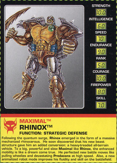 Transformers Tech Spec: Rhinox