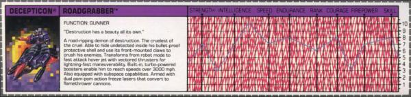 Transformers Tech Spec: Roadgrabber