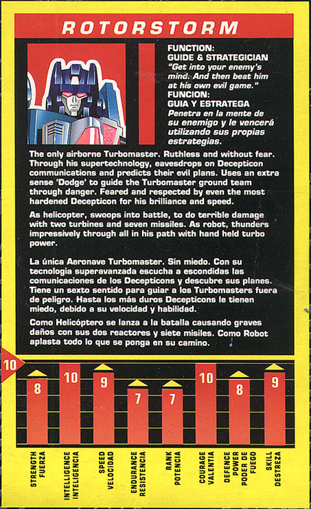 Transformers Tech Spec: Rotorstorm