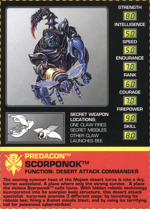 Transformers Tech Spec: Scorponok