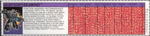 Transformers Tech Spec: Seawing