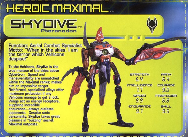 Transformers Tech Spec: Skydive