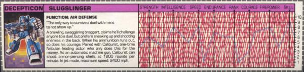 Transformers Tech Spec: Slugslinger