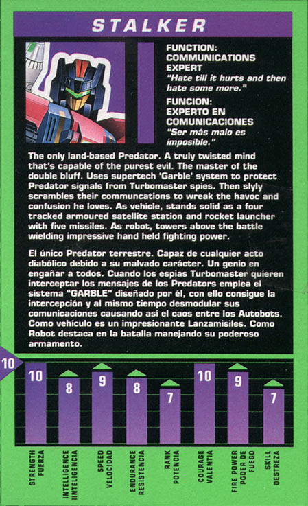 Transformers Tech Spec: Stalker