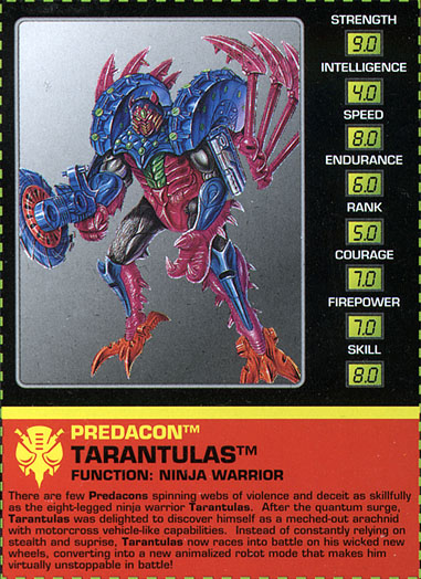 Transformers Tech Spec: Tarantulas