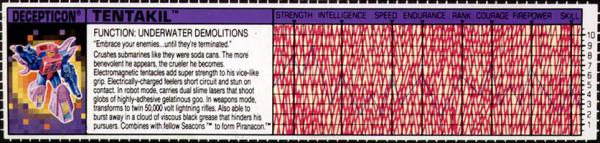 Transformers Tech Spec: Tentakil