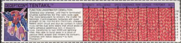 Transformers Tech Spec: Tentakil