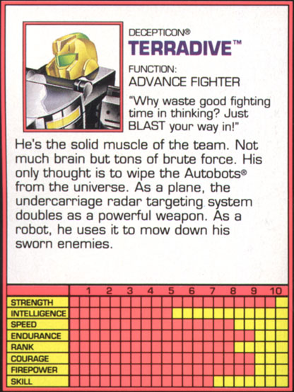 Transformers Tech Spec: Terradive