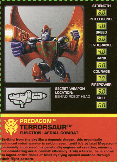 Transformers Tech Spec: Terrorsaur