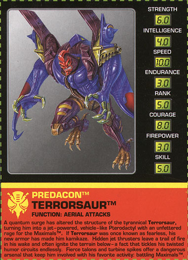 Transformers Tech Spec: Terrorsaur