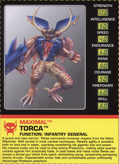 Transformers Tech Spec: Torca