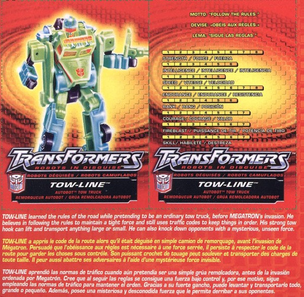 Transformers Tech Spec: Tow-Line