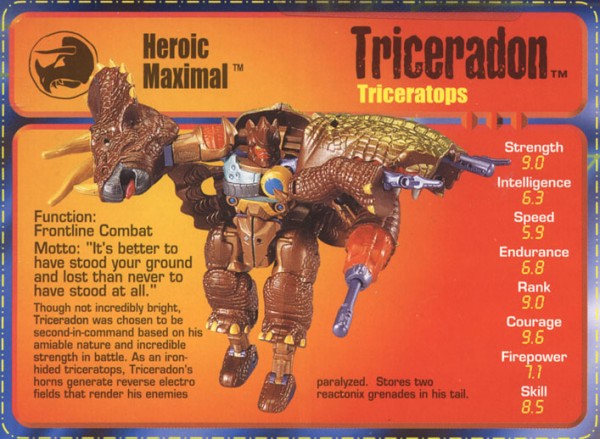 Transformers Tech Spec: Triceradon