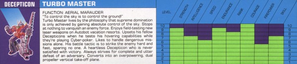 Transformers Tech Spec: Turbo Master