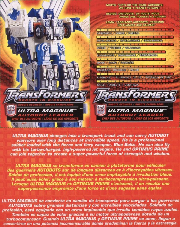 Transformers Tech Spec: Ultra Magnus