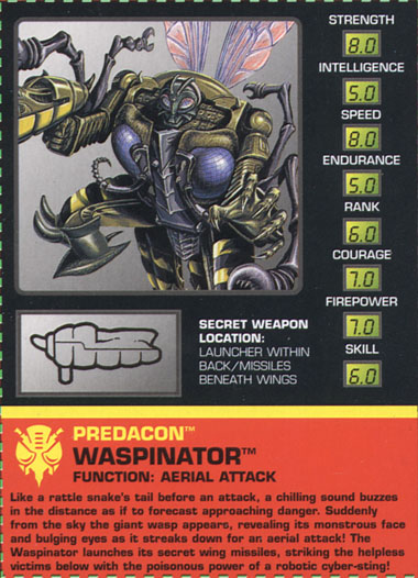 Transformers Tech Spec: Waspinator