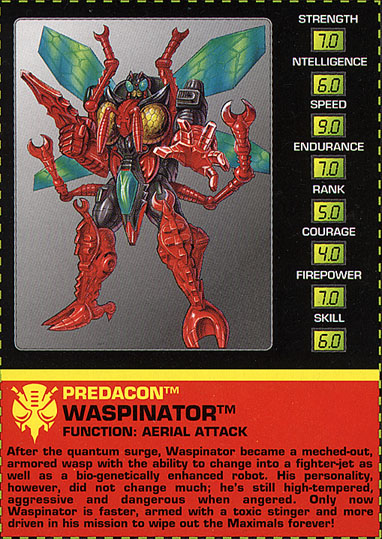 Transformers Tech Spec: Waspinator
