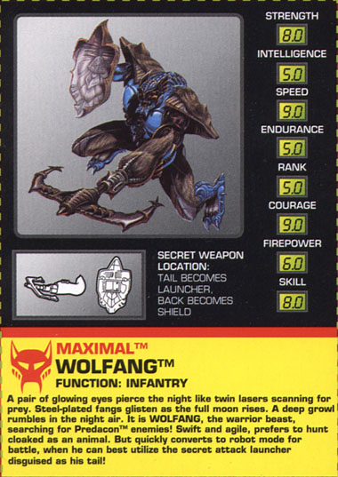 Transformers Tech Spec: Wolfang