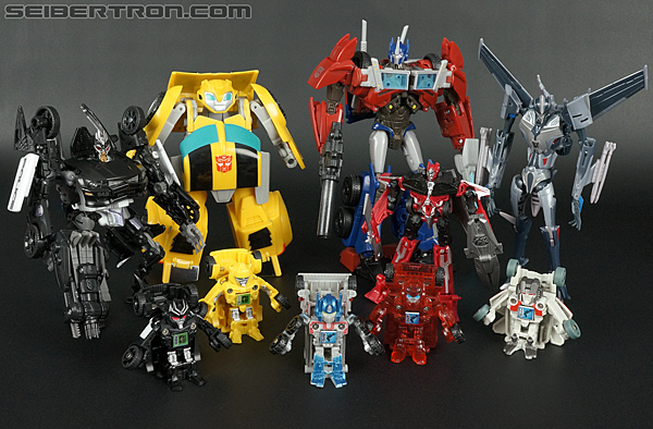 Transformers News: New Toy Galleries: Transformers Bot Shots Optimus Prime, Bumblebee, Sentinel Prime, Starscream, & Barricade Image