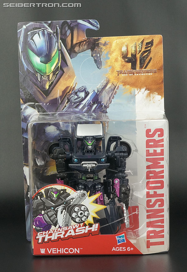 Transformers News: New Galleries: AOE Power Attackers Chainsaw Thrash Vehicon and High Octane Bumblebee