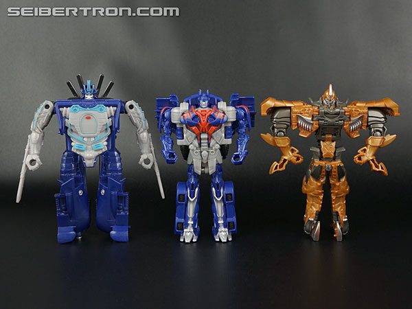 Transformers News: New Galleries: Age of Extinction One-Step Drift, Grimlock, and Optimus Prime