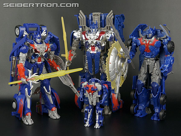 Transformers News: New Galleries: Age of Extinction One-Step Drift, Grimlock, and Optimus Prime