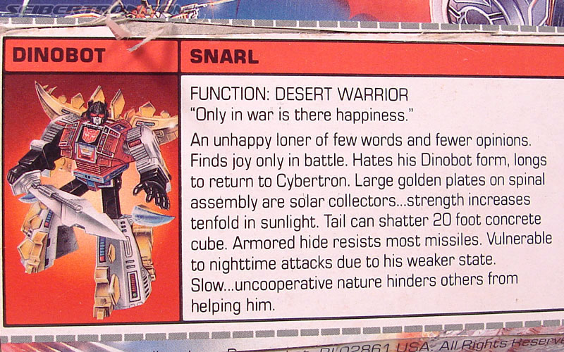 Transformers G1 1985 Snarl (Image #16 of 143)