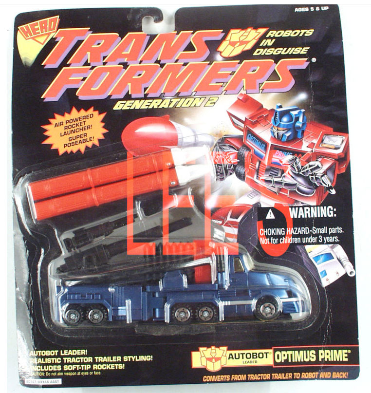 Transformers News: Unreleased G2 figures on eBay: grey Hero Megatron, blue Hero Optimus Prime, & Laser Cycle Soundwave Image