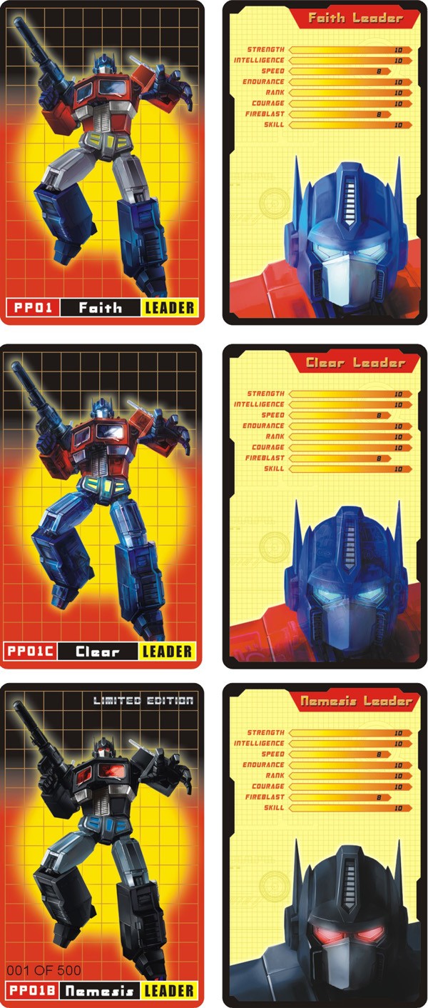 Transformers News: Packaging Images of PP01 Faith, PP01B Nemesis, and PP01C Clear Leaders Image