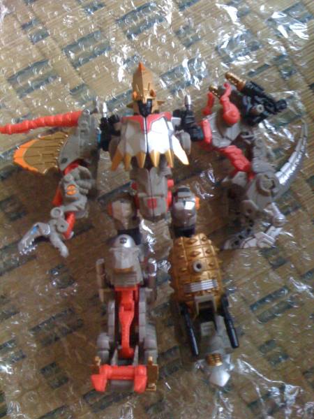 Transformers News: Toy Images of Power Core Combiners Grimstone with Dinobots Image