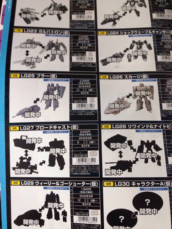 Transformers News: Takara Tomy Transformers Legends Fort Max and LG21 to LG30 Titan Masters Teasers