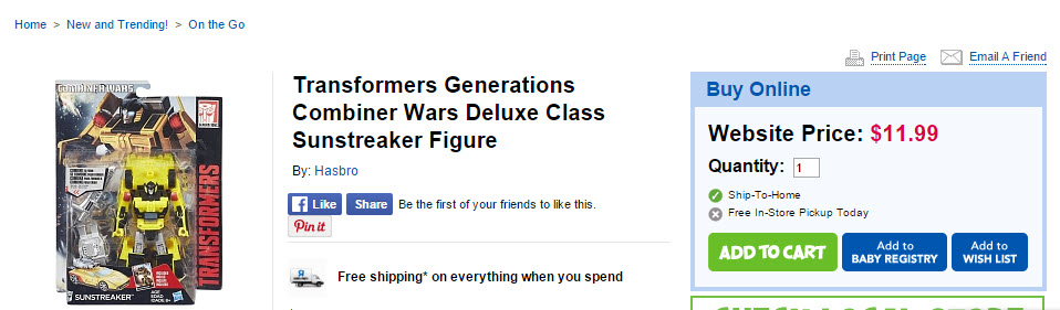 Transformers News: Major Price Reduction for Transformers Combiner Wars Toys at Toysrus Canada Transformers News: Major Price Reduction for Transformers Combiner Wars Toys at Toysrus Canada