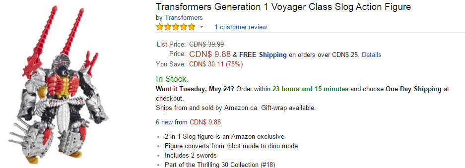 Transformers News: Crazy Deal: 75% Off Amazon Exclusive Transformers G1 Deco Voyager Slog + Amazon Deal Rundown Transformers News: Crazy Deal: 75% Off Amazon Exclusive Transformers G1 Deco Voyager Slog + Amazon Deal Rundown
