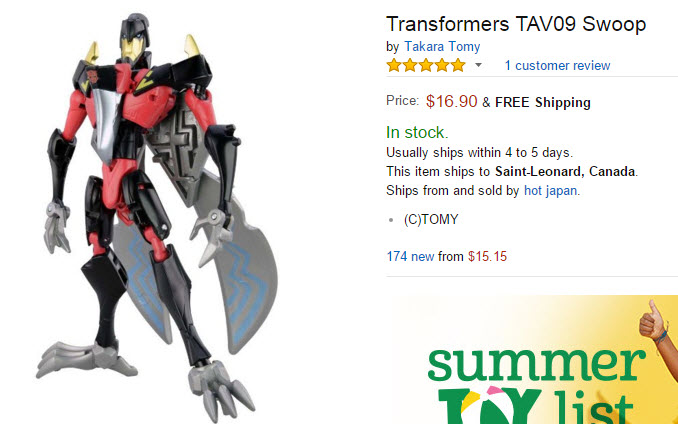 Transformers News: Steal of a Deal on Takara Transformers Adventures TAV 09 Swoop and TAV10 Snarl Transformers News: Steal of a Deal on Takara Transformers Adventures TAV 09 Swoop and TAV10 Snarl