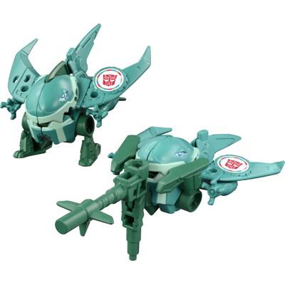 Transformers News: Stock Images - Takara Tomy Transformers Adventure TAV51 Hyper Surge Bumblebee, TAV52 Strongarm