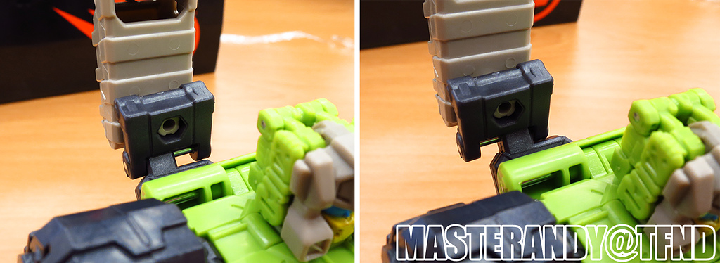 Transformers News: In Hand Pictures of Transformers Titans Return: Powermaster Prime with G1, Fort Max with Open Legs