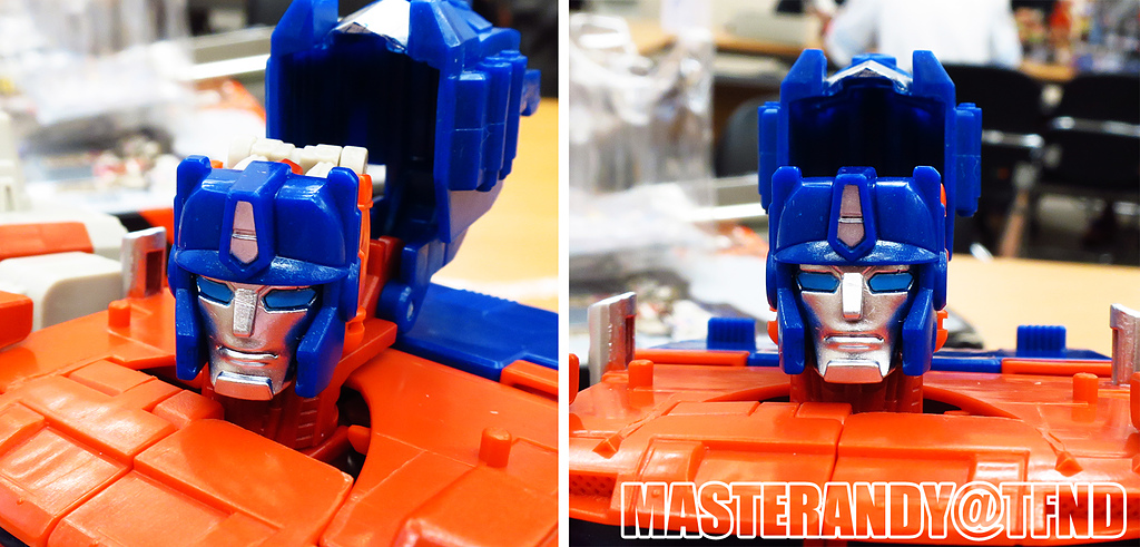 Transformers News: In Hand Pictures of Transformers Titans Return: Powermaster Prime with G1, Fort Max with Open Legs