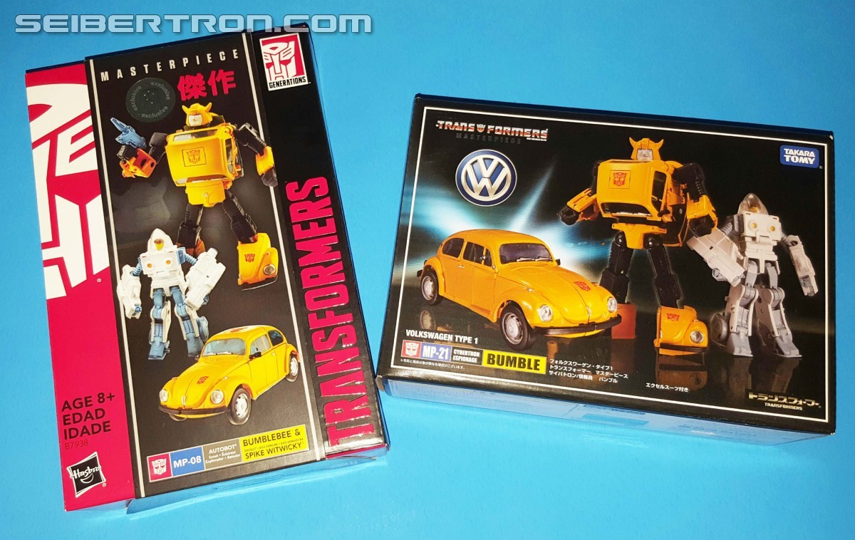 Transformers News: Hasbro Transformers Masterpiece MP-08 Bumblebee In Hand Comparison With MP-21 Transformers News: Hasbro Transformers Masterpiece MP-08 Bumblebee In Hand Comparison With MP-21