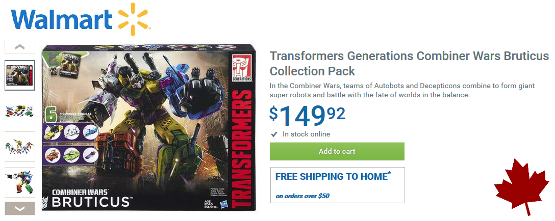 Transformers News: Transformers Combiner Wars G2 Bruticus Collectoin Pack At Wal-Mart.ca