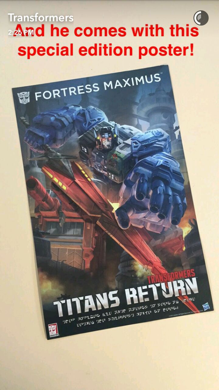 Transformers News: Transformers Titans Return SDCC Exclusive Fortress Maximus to Include Poster