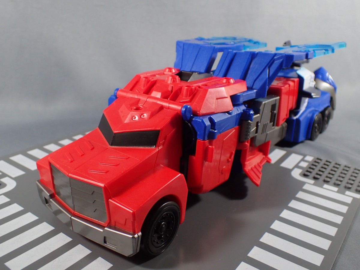 Transformers News: Quick Written Review of Takara Tomy Transformers Adventure TAV 50 Hyper Surge Optimus Prime Transformers News: Quick Written Review of Takara Tomy Transformers Adventure TAV 50 Hyper Surge Optimus Prime