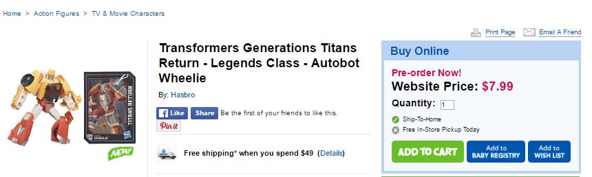 Transformers News: Preorders for Transformers Titans Return Wave 1 at Toysrus.ca with Price Breakdown and Release Date