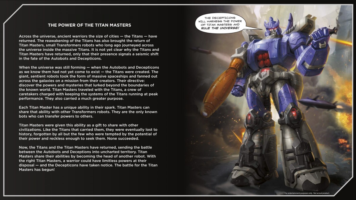 Transformers News: Transformers Titans Return - The Power of the Titan Masters Booklet Available Online